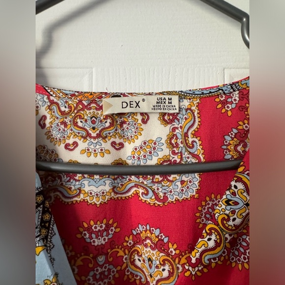 Beautiful vibrant coloured midi dress Dex dress Size M - Picture 4 of 8